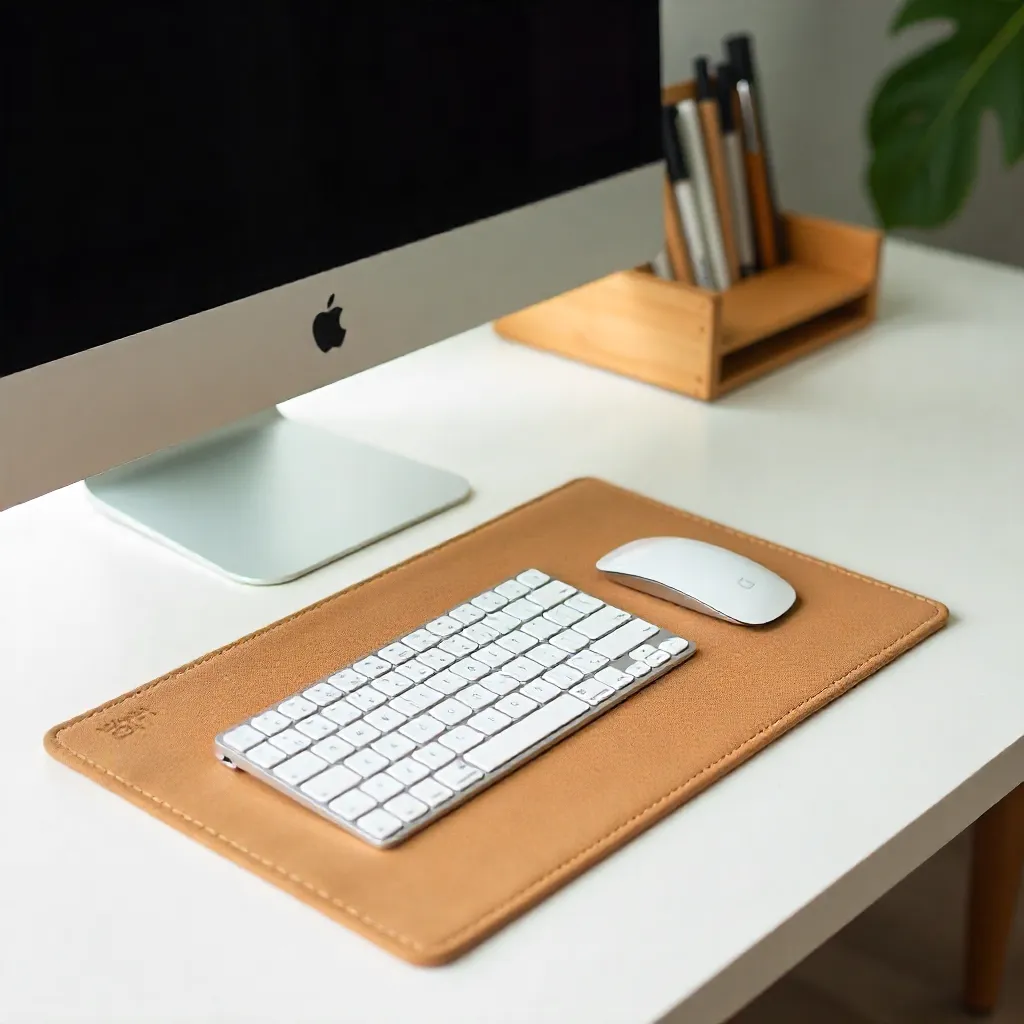 Bamboo desk organizer with multiple compartments