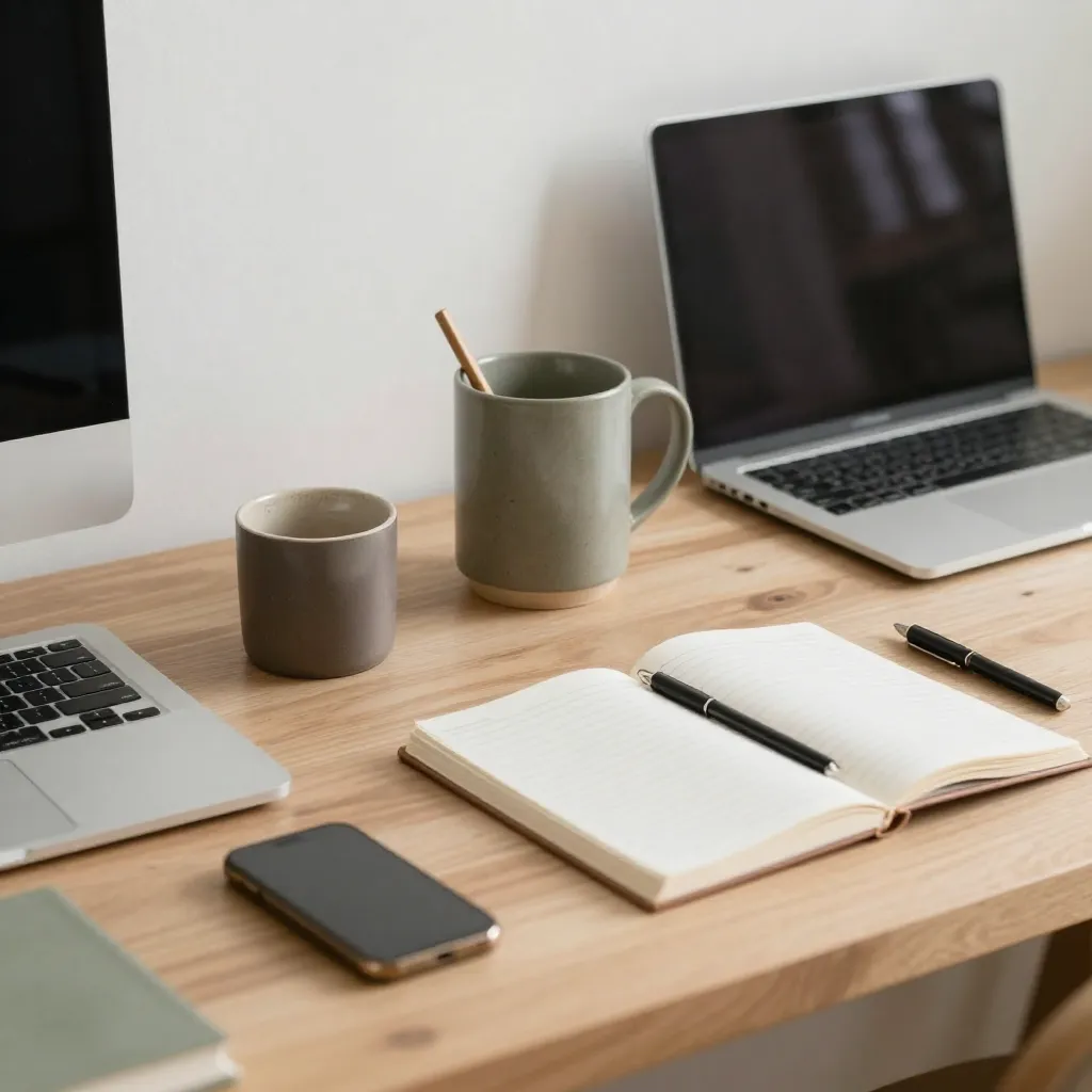 Artisan crafting sustainable office accessories by hand